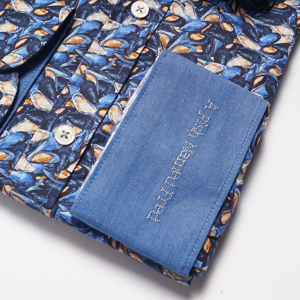 Mussels Print Shirt - Blue/Multi