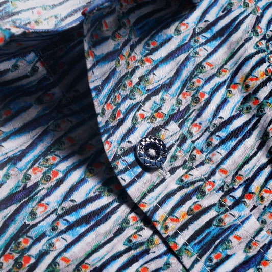 - Sardines Print Shirt - Blue/Multi