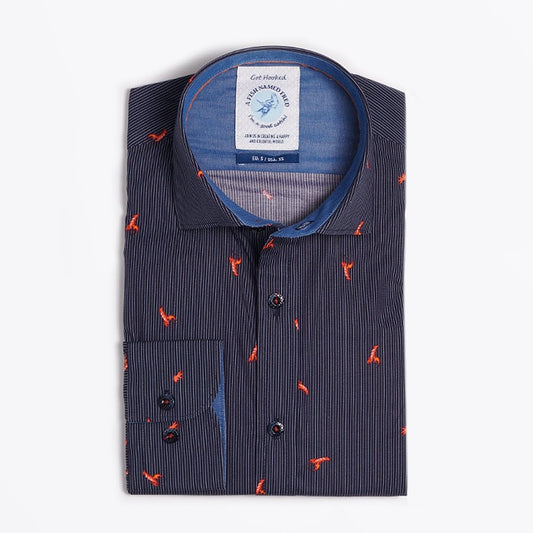 Lobster Print Shirt - Navy
