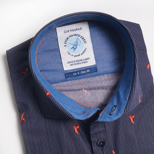 Lobster Print Shirt - Navy
