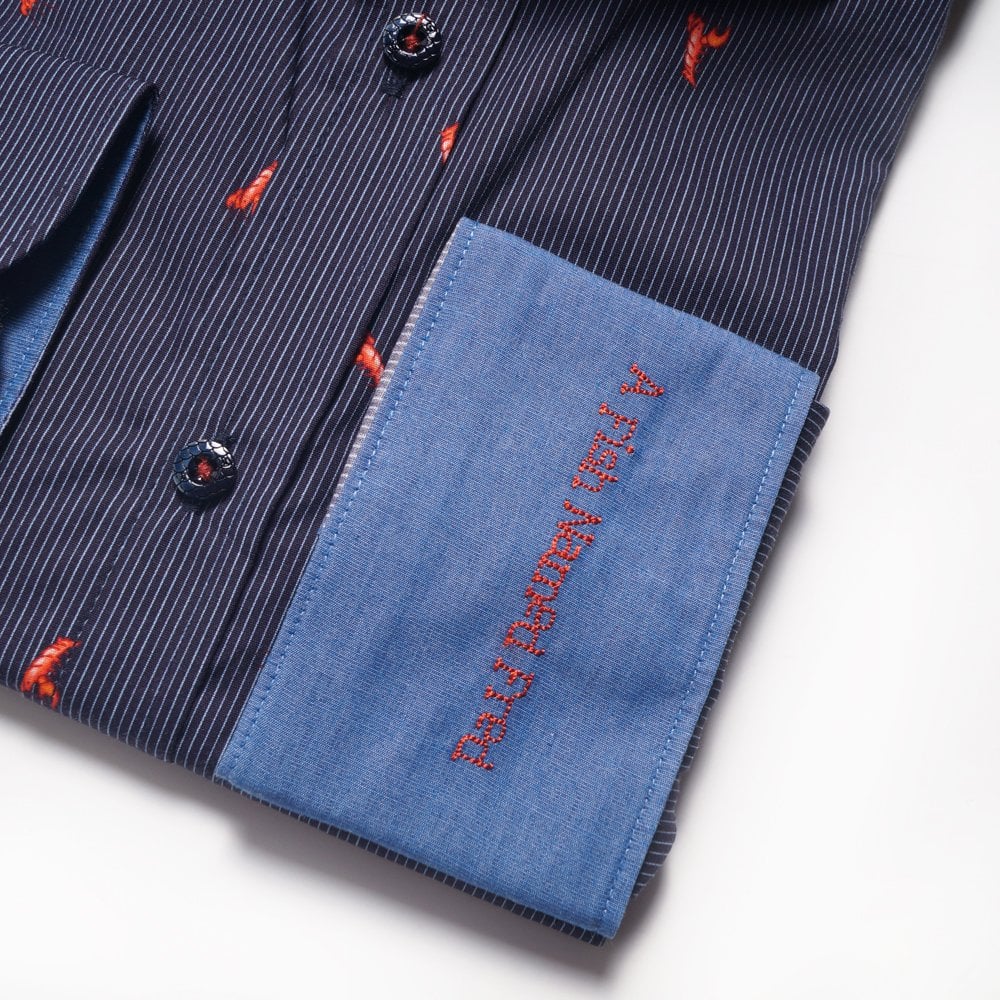 Lobster Print Shirt - Navy