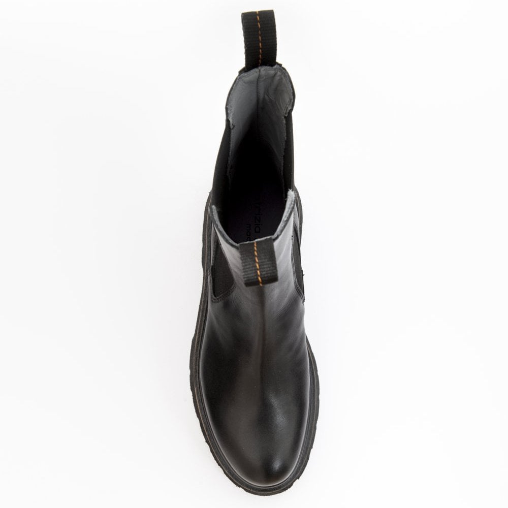 - Power - Leather Pull-Up Boots - Black