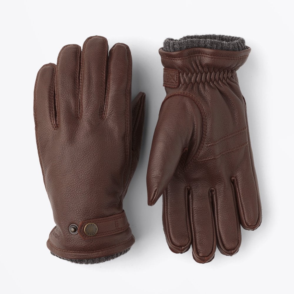 - Utsjö - Leather Primaloft Gloves - Brown