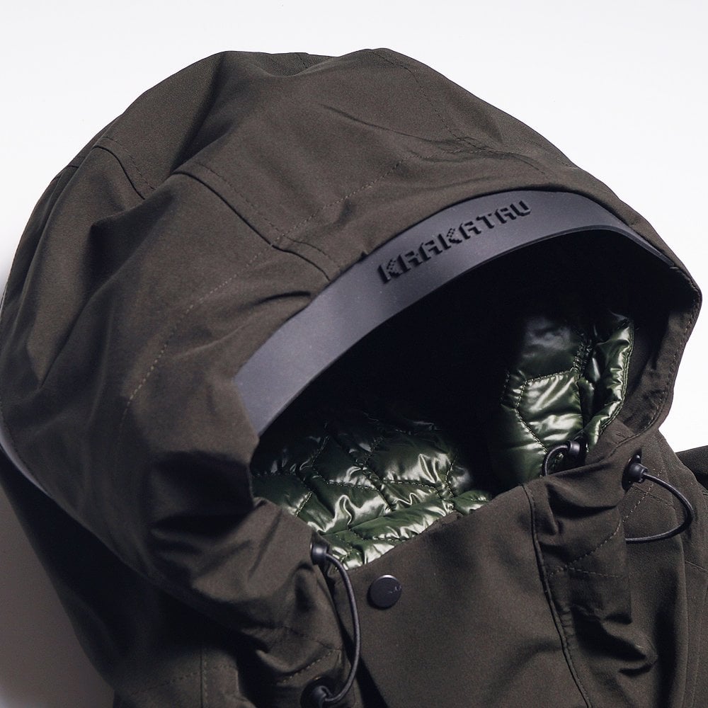 Magnetic Liner Parka Coat - Dark Green