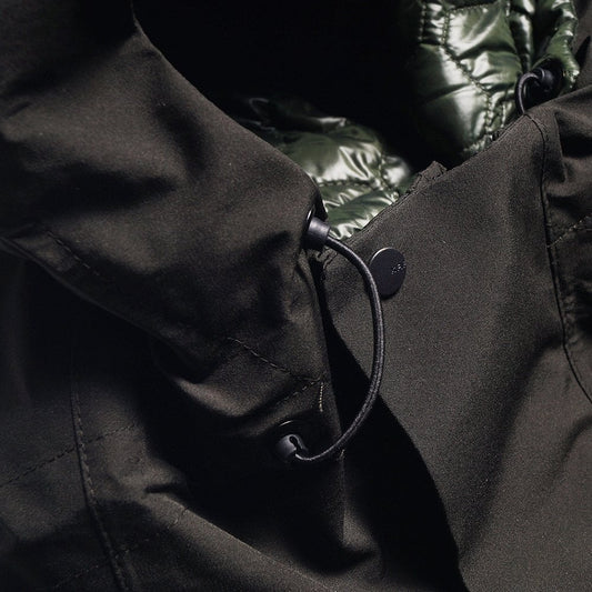 Magnetic Liner Parka Coat - Dark Green