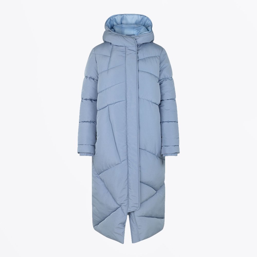 JUST - Long Puffer Coat - Blue