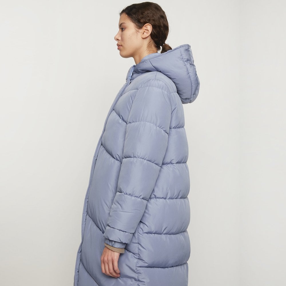 JUST - Long Puffer Coat - Blue