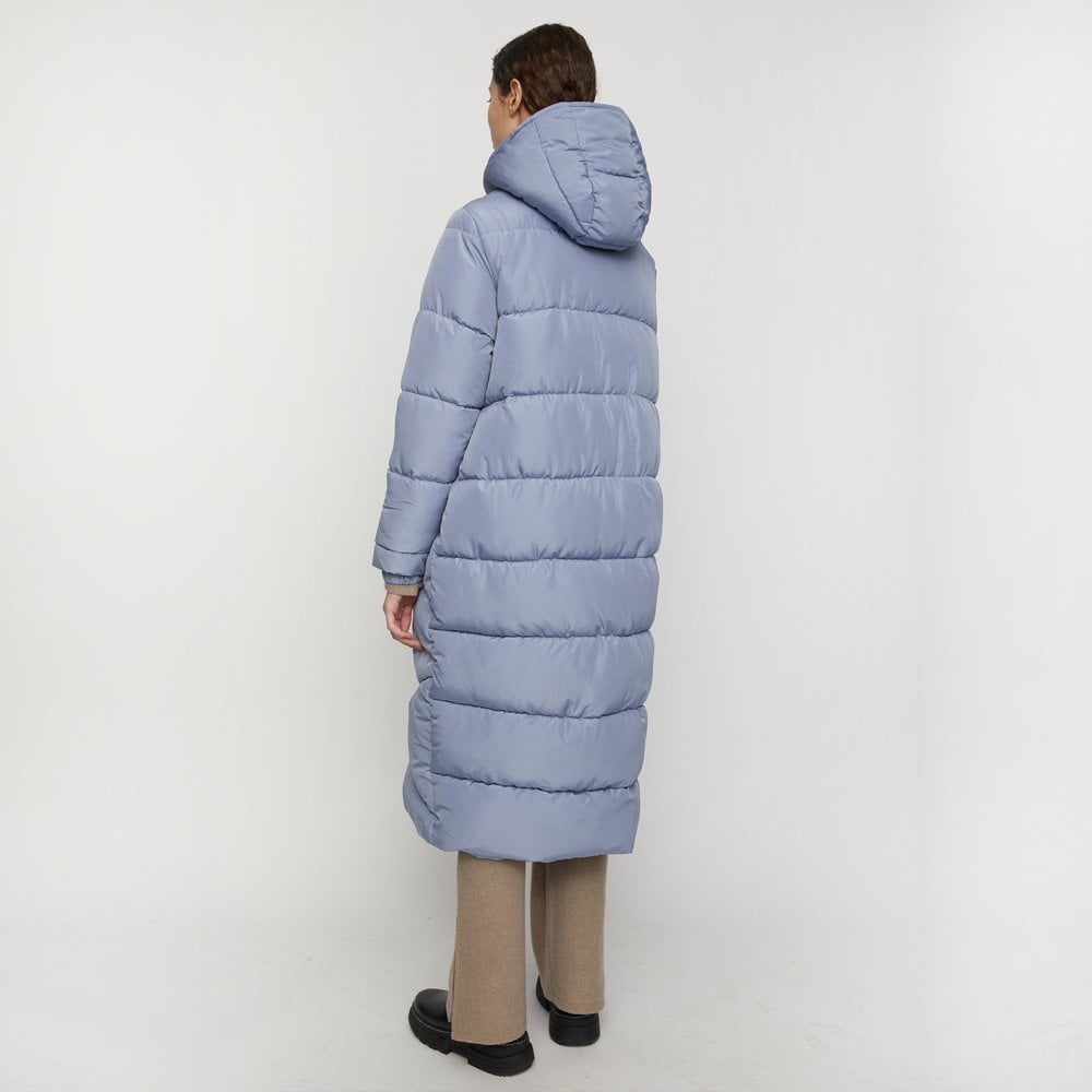 JUST - Long Puffer Coat - Blue