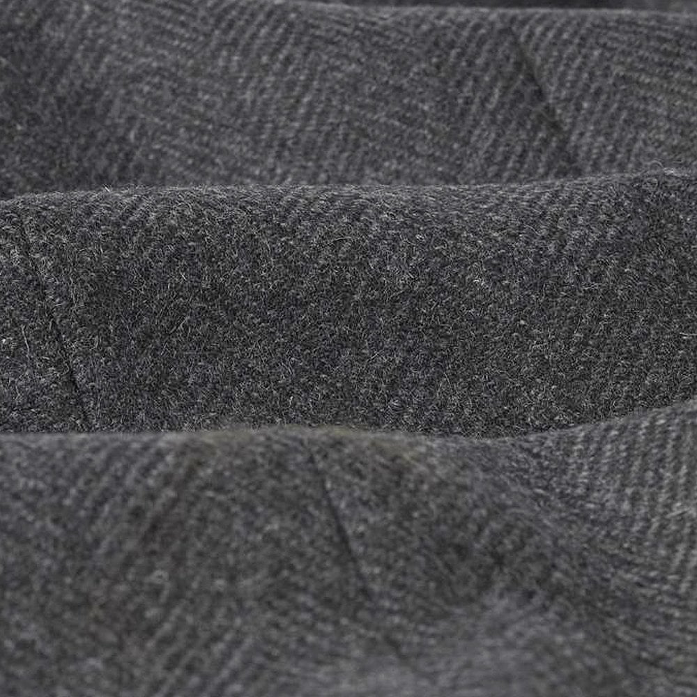 Wax Kray - Herringbone Wool Coat - Charcoal
