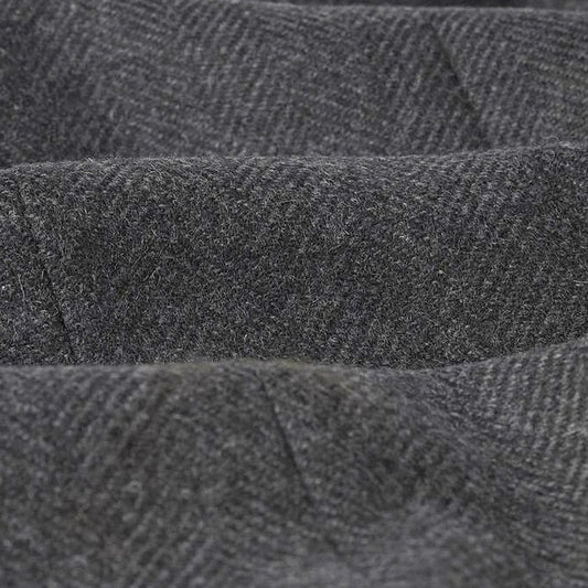 Kray - Herringbone Wool Coat - Charcoal
