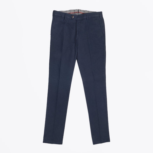 Lupus - Fine Check Chinos - Navy