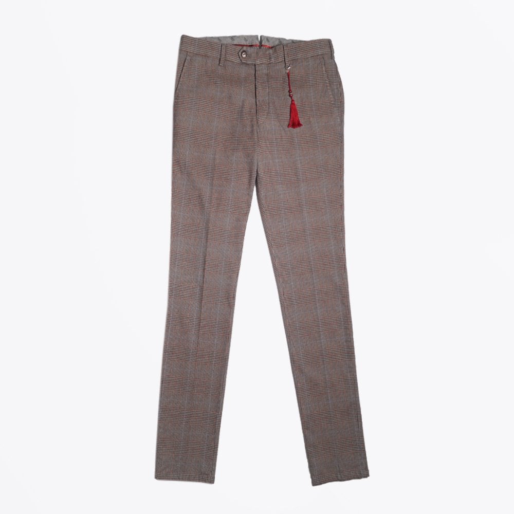 Lupus - Slim Check Trousers - Rust