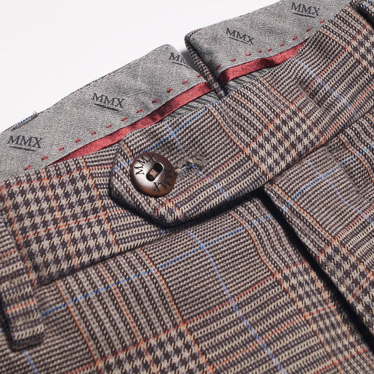 Lupus - Slim Check Trousers - Rust