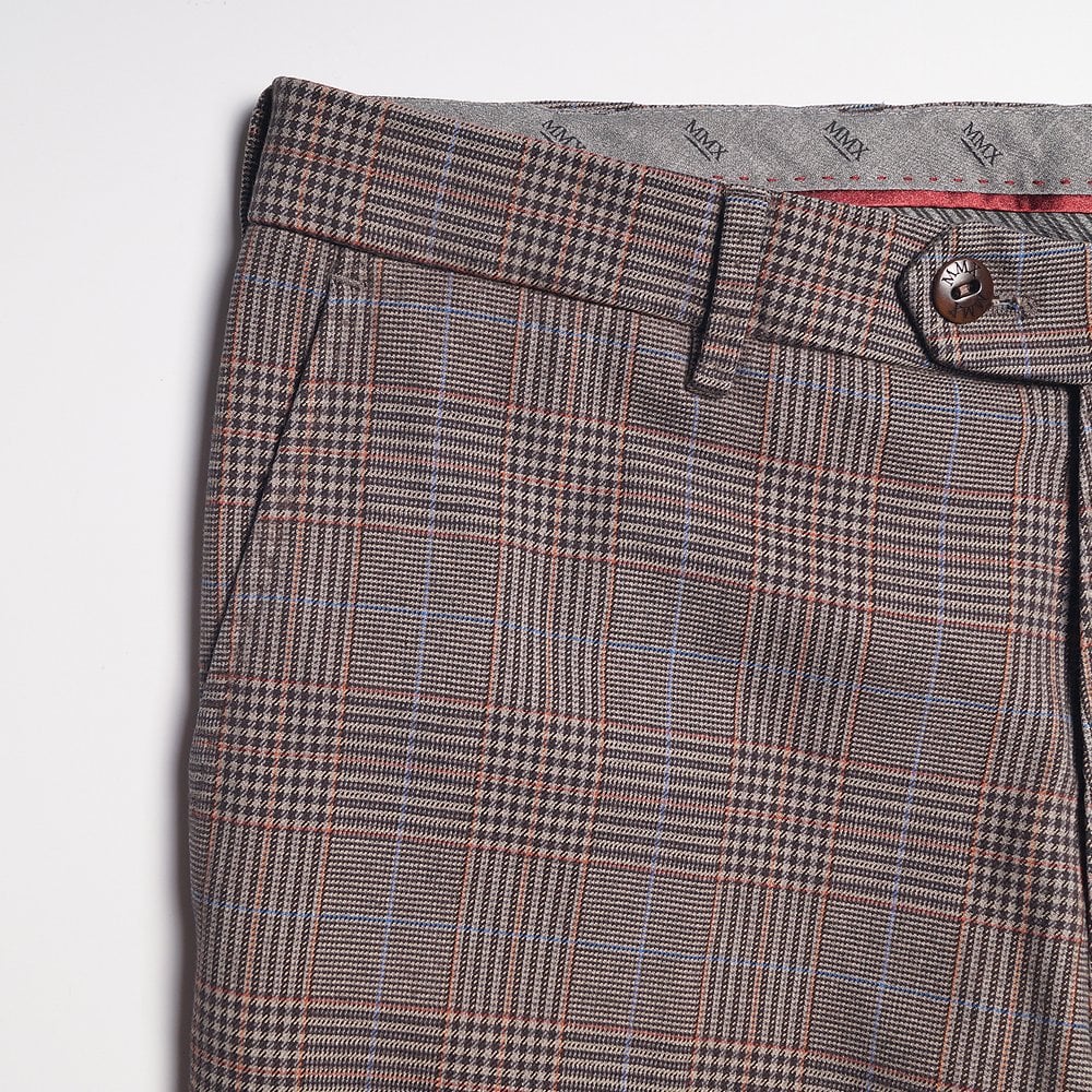 MMX Lupus - Slim Check Trousers - Rust