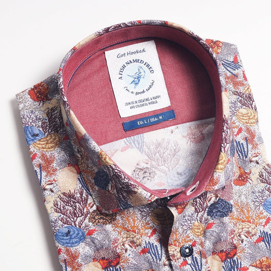 - Coral Print Shirt - Multi