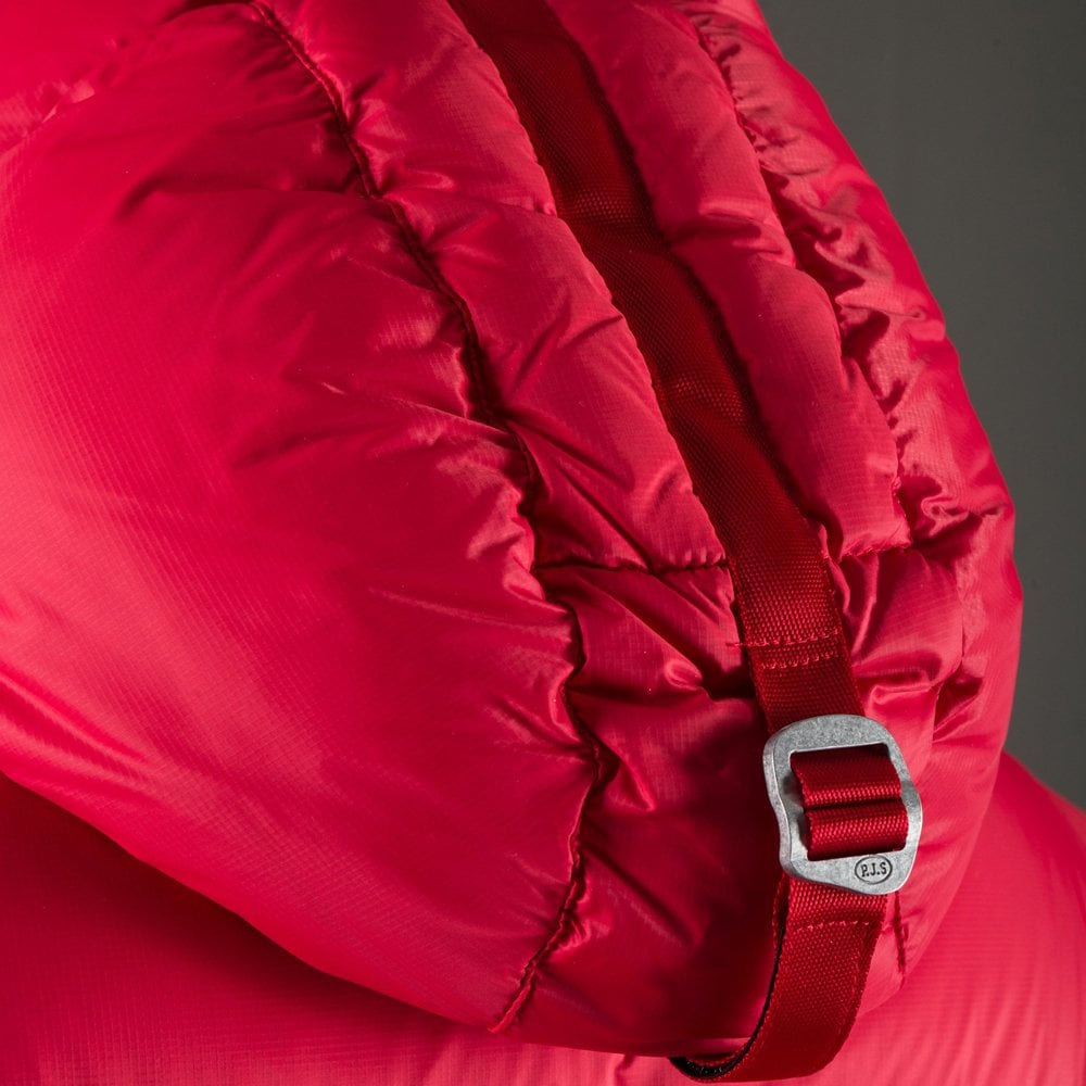 - Eira - Drawstring Waist Puffer Coat - Red