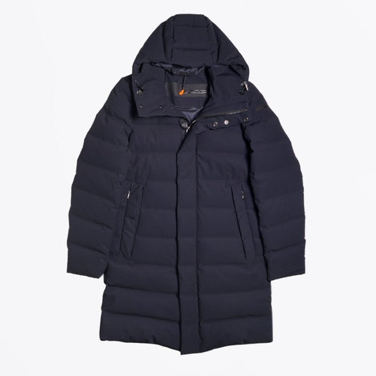- Padded Down Eskimo Coat - Blue/Black