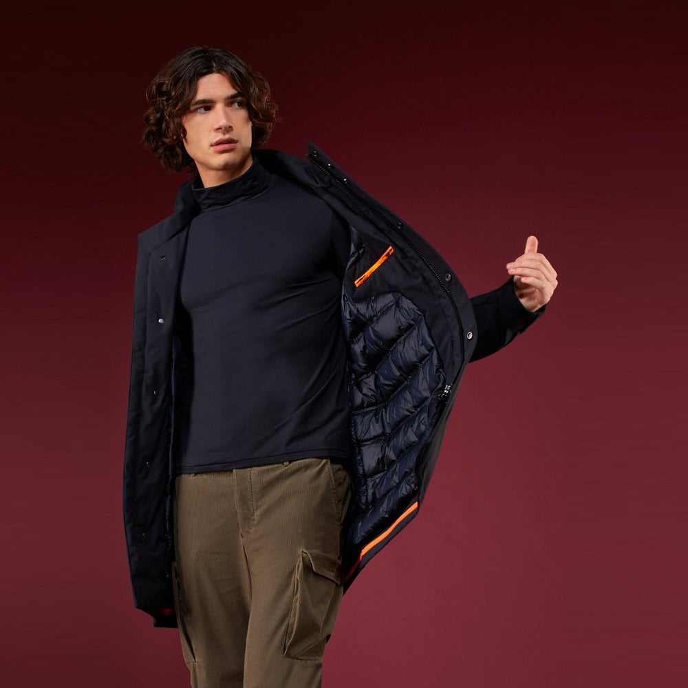 - Winter Light Raincoat - Blue/Black