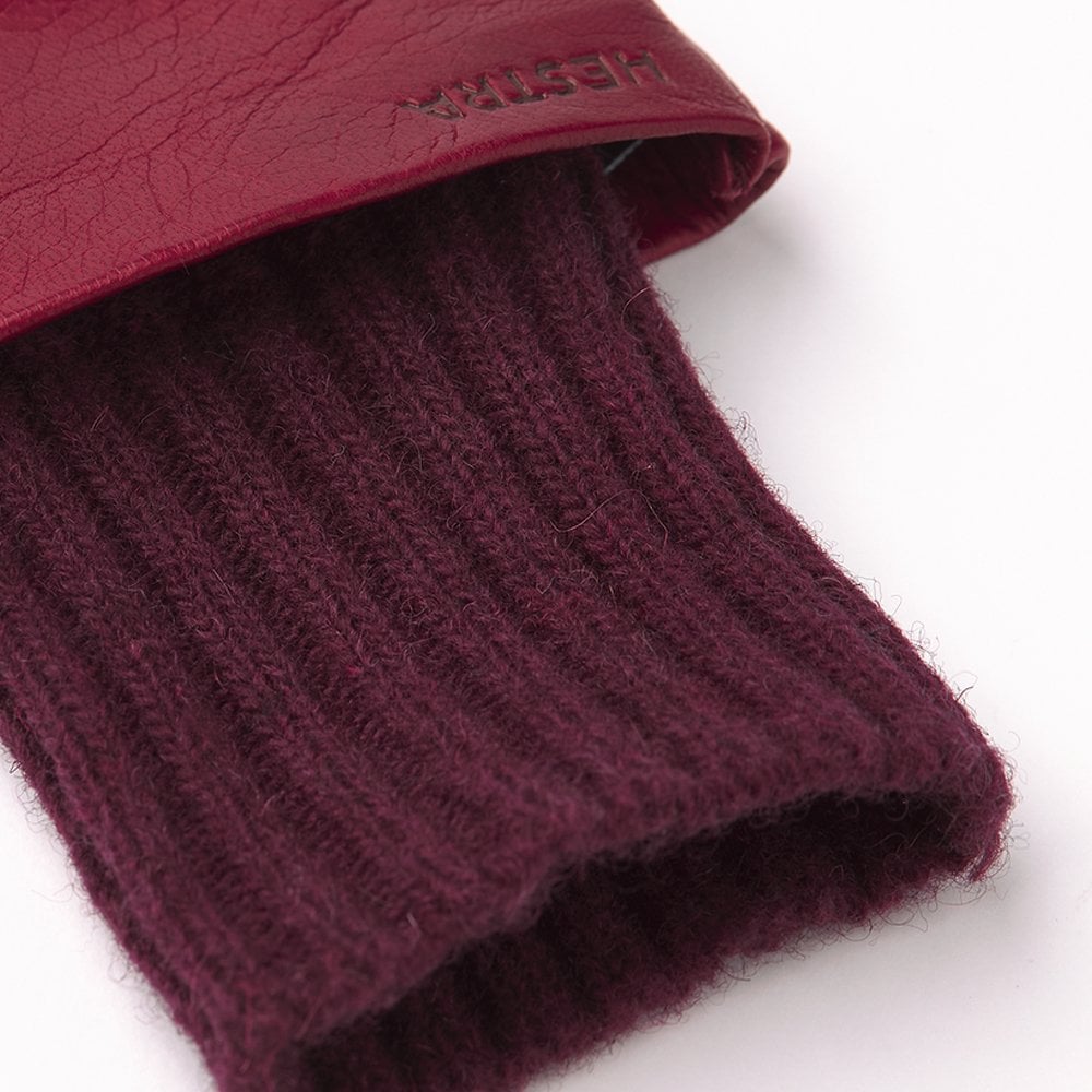 Hestra Megan - Leather Glove - Dark Red