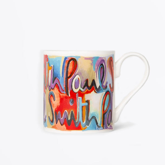 - Painted Logo Print Bone China Mug