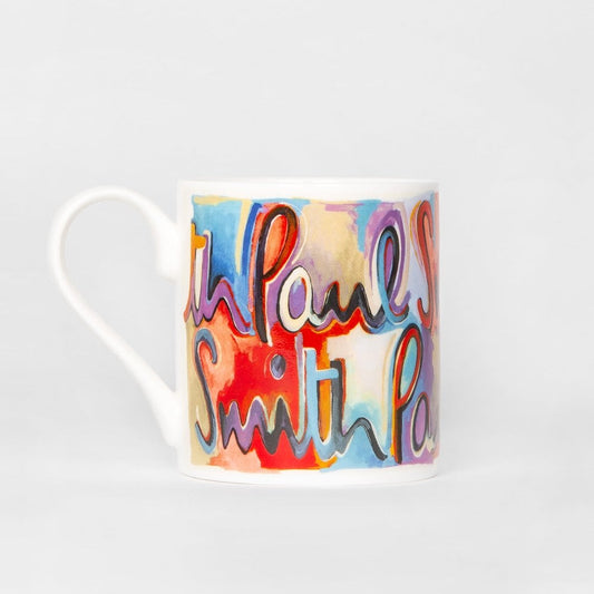 - Painted Logo Print Bone China Mug