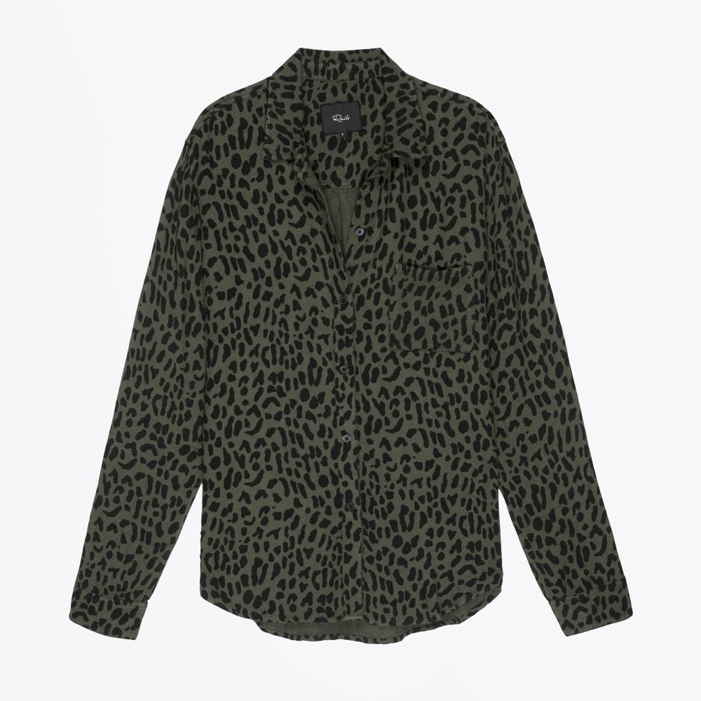 Rails Hunter - Cheetah Print Shirt - Green/Black