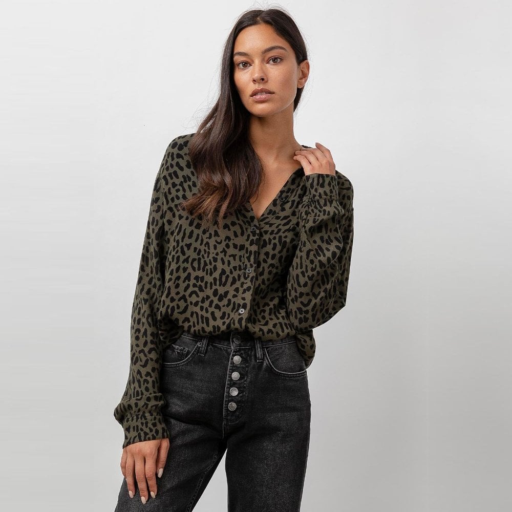 Hunter - Cheetah Print Shirt - Green/Black