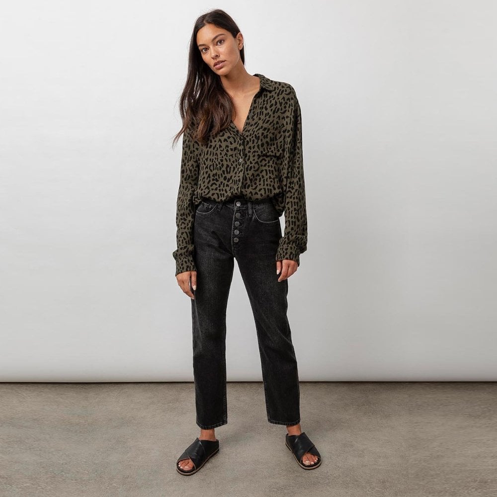 Hunter - Cheetah Print Shirt - Green/Black
