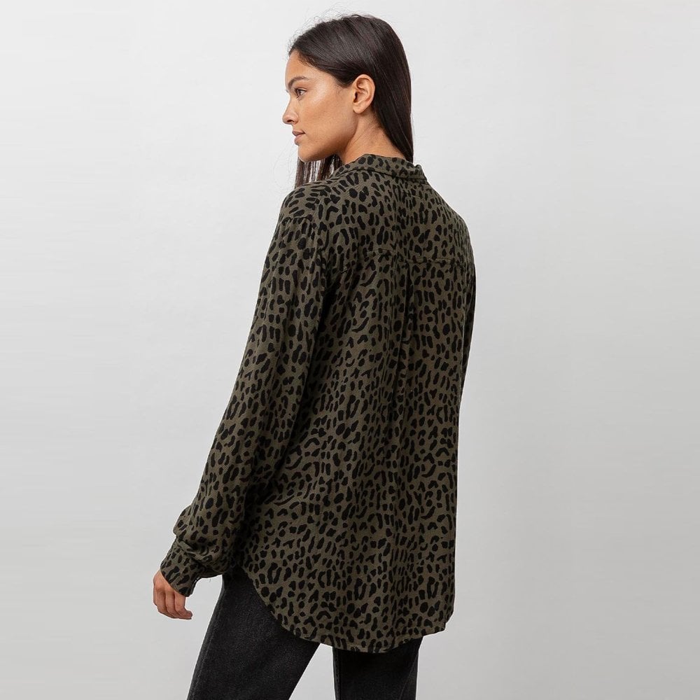 Rails Hunter - Cheetah Print Shirt - Green/Black