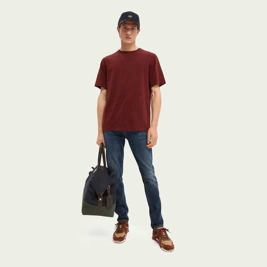 Jersey Crew-Neck T-Shirt - Burgundy