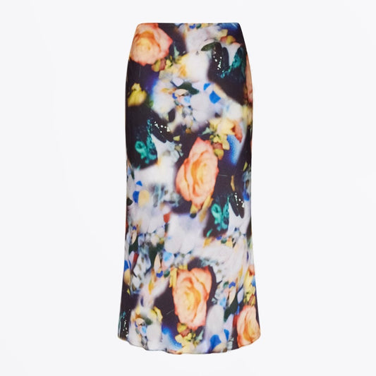 - Rose Print Skirt - Multi