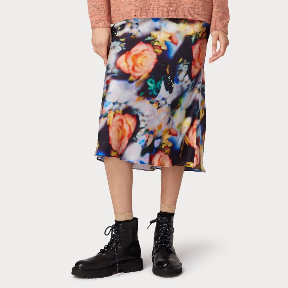 - Rose Print Skirt - Multi