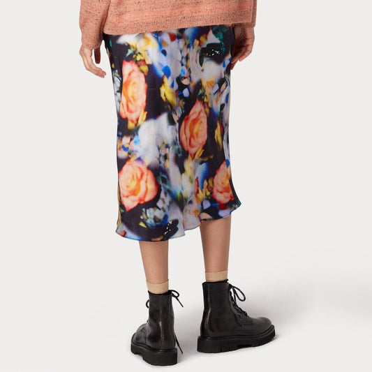 - Rose Print Skirt - Multi