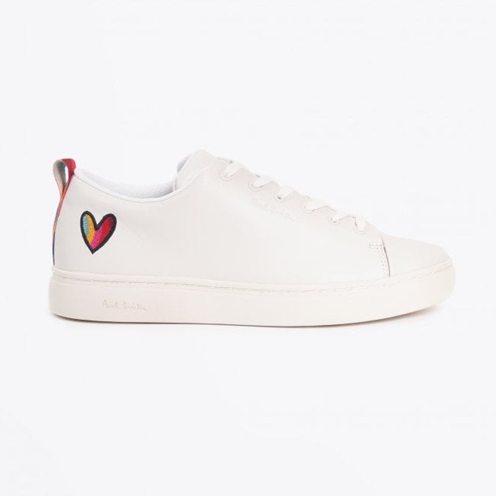 Paul Leather 'Lee' Heart Trainers - White