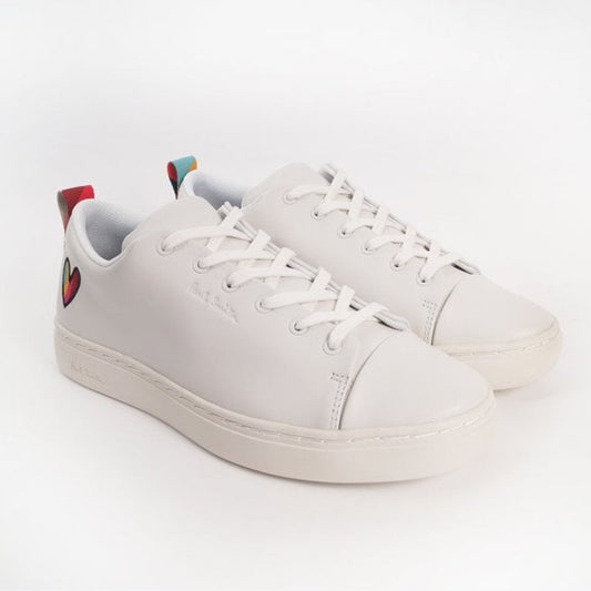 Leather 'Lee' Heart Trainers - White