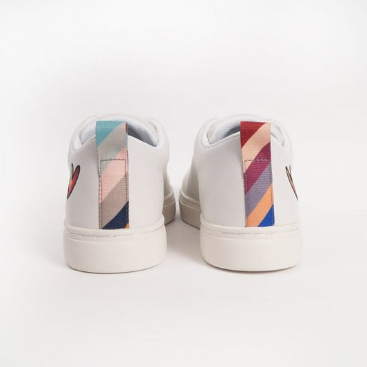 Leather 'Lee' Heart Trainers - White