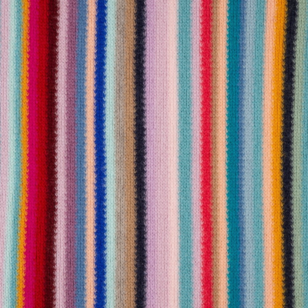 - 'Swirl Stripe' Wool Scarf - Multi