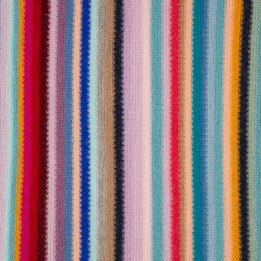 - 'Swirl Stripe' Wool Scarf - Multi