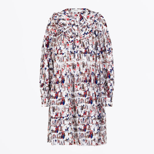 Nestlia - Printed Babydoll Dress - Multi