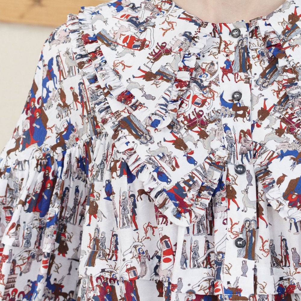 Nestlia - Printed Babydoll Dress - Multi