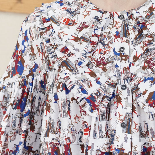 Nestlia - Printed Babydoll Dress - Multi