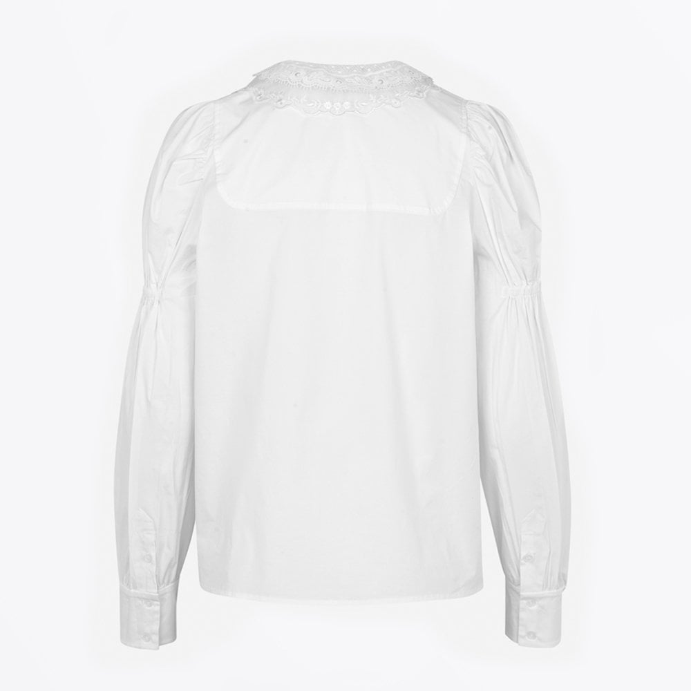 Munthe Noi - Lace Collar Top - White