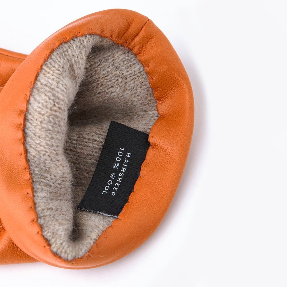 - Elisabeth - Leather Glove - Orange
