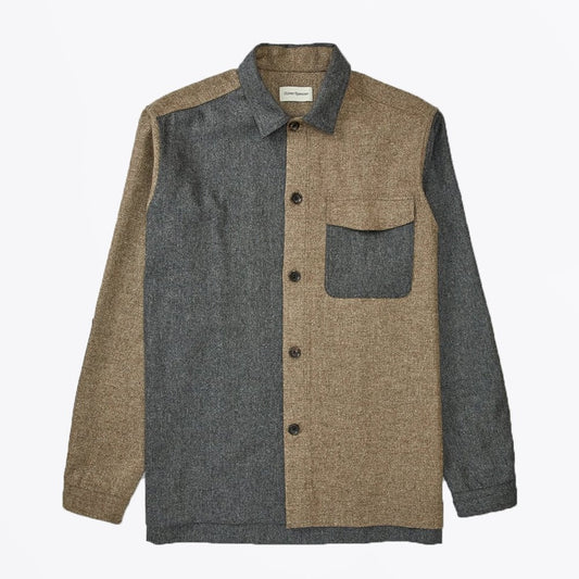 - Avery - Wool Overshirt - Beige/Grey