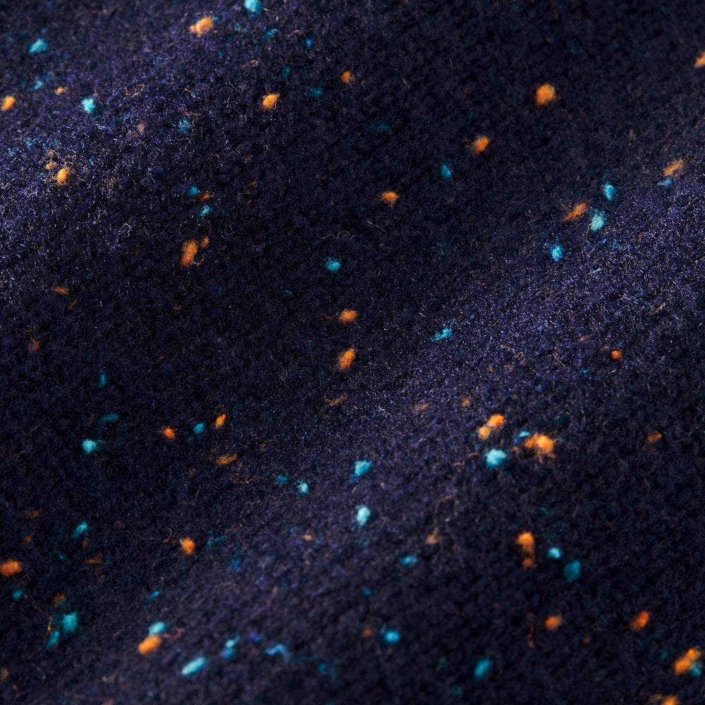 - Speckled Wool-Blend Sweater - Navy Blue