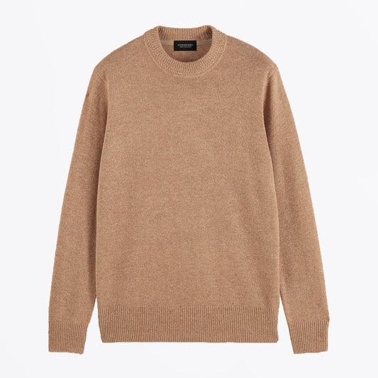- Speckled Wool-Blend Sweater - Beige