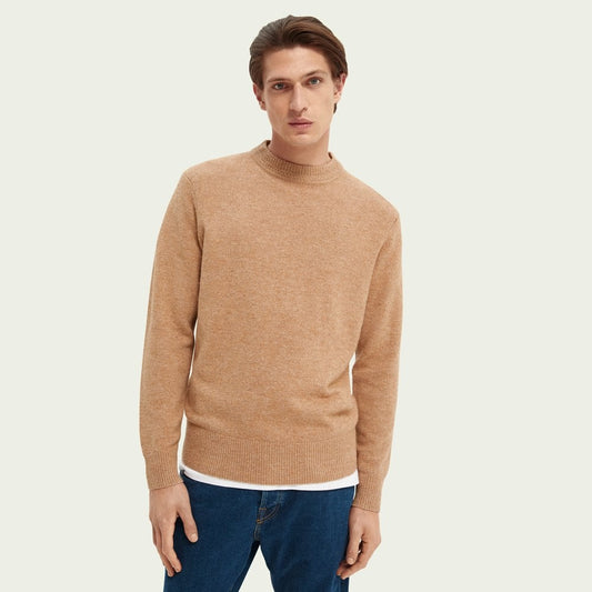- Speckled Wool-Blend Sweater - Beige