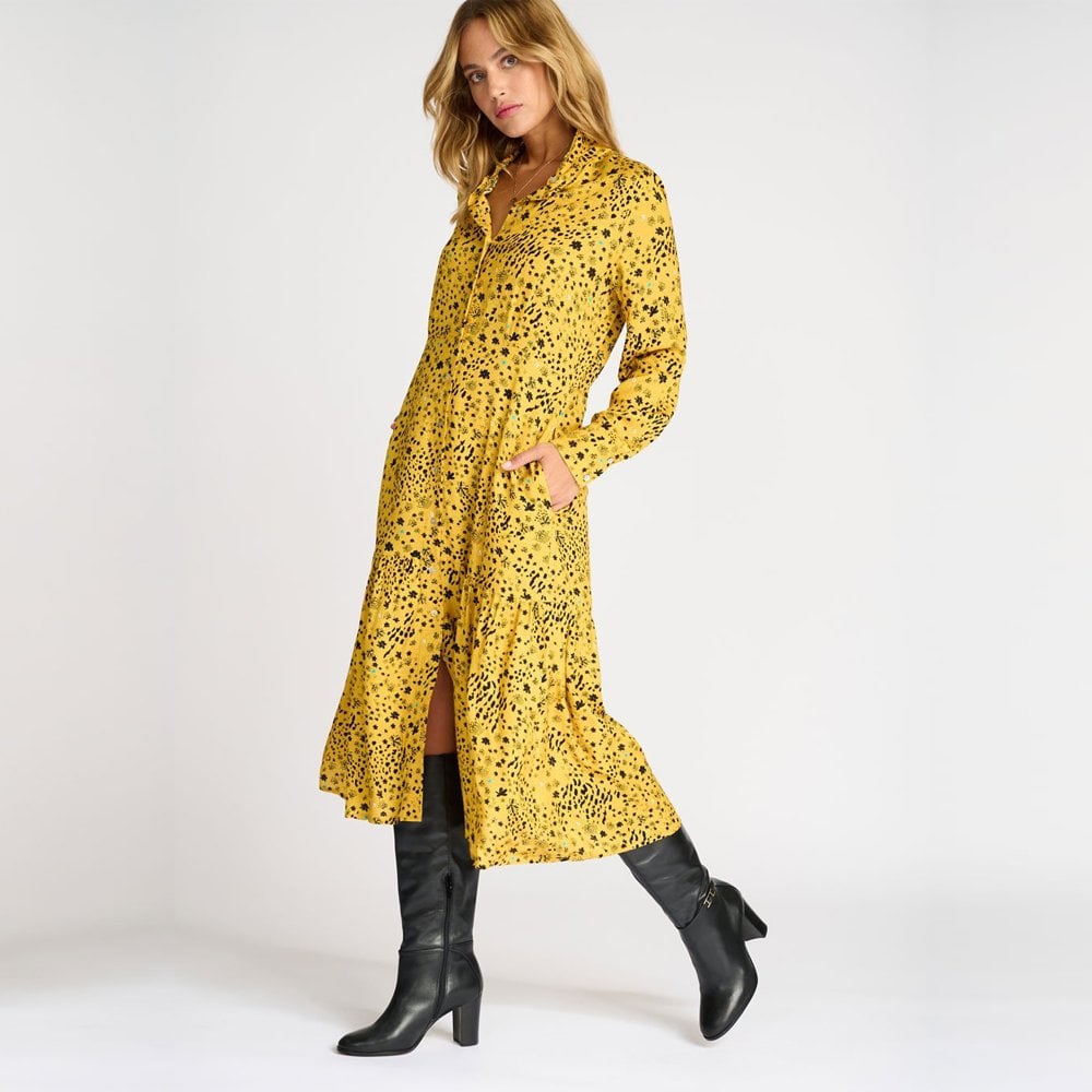 - City Charms Midi Dress - Yellow