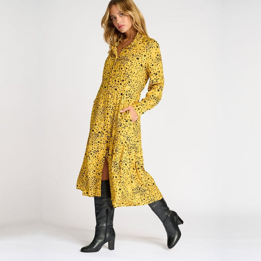 - City Charms Midi Dress - Yellow