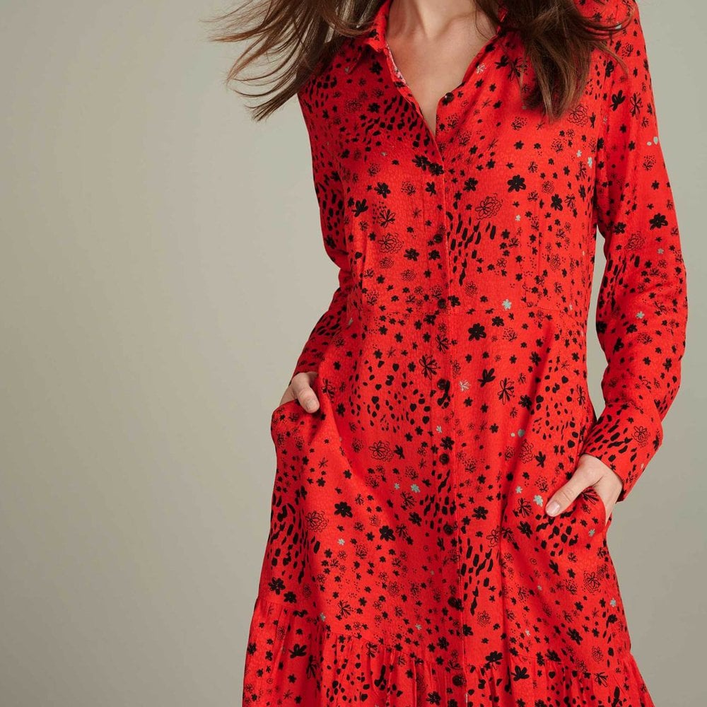 - City Charms Midi Dress - Red